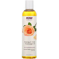 Массажное масло с розой NOW Foods "Tranquil Rose Massage Oil" расслабляющее (237 мл)