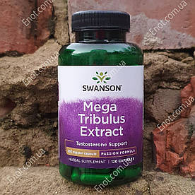 Екстракт Трибулуса Swanson Mega Tribulus Extract 250 мг Passion Formula 120 капсул