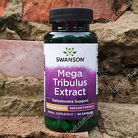 Екстракт Трибулуса Swanson Mega Tribulus Extract 250 мг Passion Formula 60 капсул