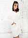 Теплий махровий халат Eirena Nadine (white 52-573) білий на зріст 152, фото 2