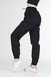 Спортивні жіночі брюки карго стрейчеві, штани джогеры з стрейч-котону з накладыми кишенями VS 1130 бордо, фото 7