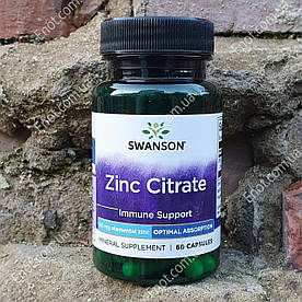 Цинк Цитрат Swanson Zinc Citrate 50 мг 60 капсул