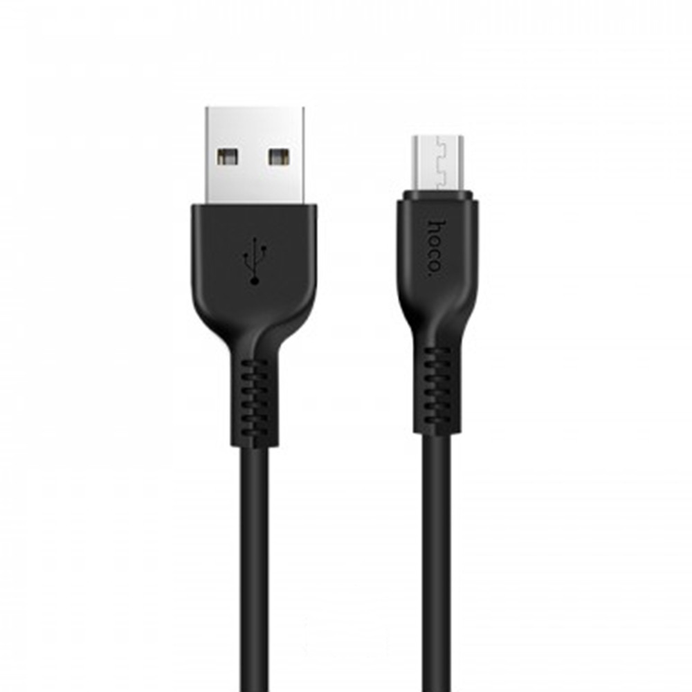 Кабель для зарядки телефону Android microUSB HOCO X13 100см | 2.4A | Чорний, фото 1