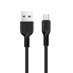 Кабель для зарядки телефону Android microUSB HOCO X13 100см | 2.4A | Чорний