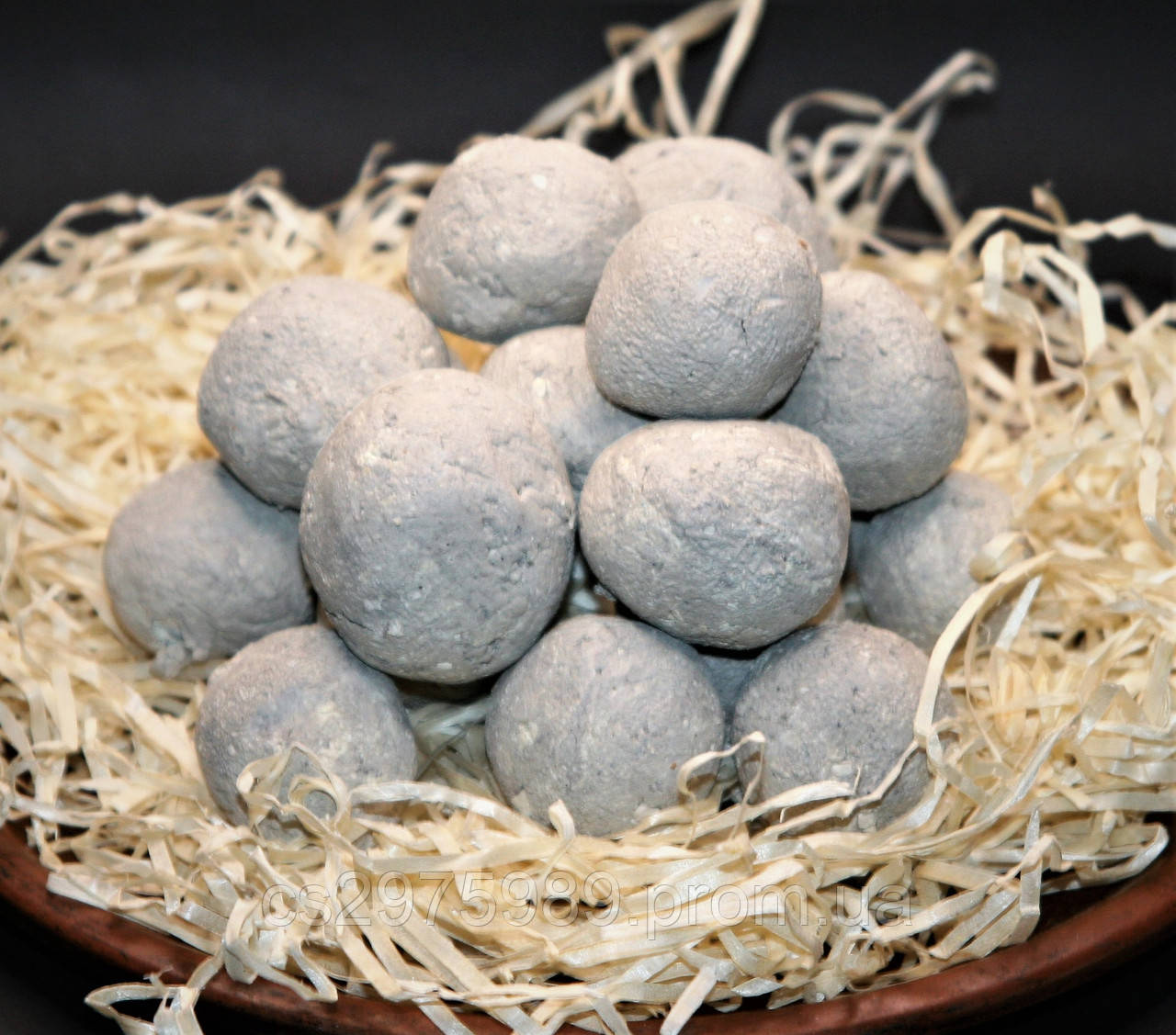 Кульки з білої глини і блакитної глини 1 кг (Шарики из белой глины и голубой глины 1 кг )