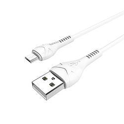 Кабель для зарядки телефону Android microUSB HOCO X37 100см |2.4A| Білий