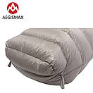Пуховий спальний мішок Aegismax LETO +7 °C +2 °C. Розмір M 700FP Сірий., фото 8