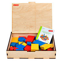 Логічні блоки Дьєнеша (Блоки Дьенеша) 48 деталей (картонна коробка) Komarovtoys (А378)