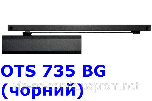 Доводчик G-U OTS 735 BG со скользящей тягой (черный)