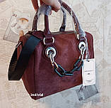 Червона жіноча сумка Алекс Рей. Жіночий портфель Alex Rai. Відмінна якість. СЛ9, фото 8