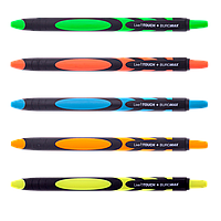 Ручка шариковая масляная автоматическая Buromax LIVE TOUCH BM.8270, 0,7 мм, пласт. прорез. корпус, синяя