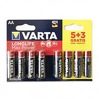 Батарейка VARTA MAX T. (Longlife Max Power) AA MULTIPACK BLI 5+3 ALKALINE LR6 (4706) 8 шт