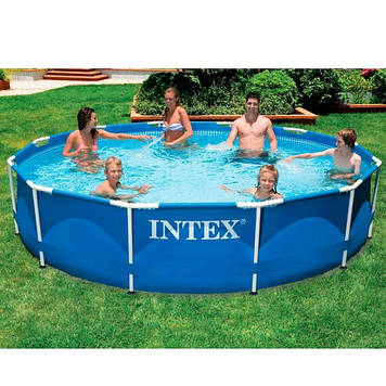 Басейн каркасний Intex 28210 Metal Frame Pool (366-76см, об'єм 6503 л.)