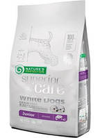 Nature's Protection White Dogs Grain Free Junior корм для щенков с белой шерстью с лососем, 1.5 кг