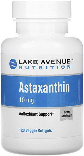 Астаксантин 10 мг 120 капс антиоксиданти для мозку очей шкіри від Lake Avenue Nutrition USA
