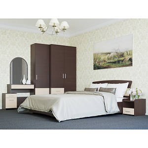 Модульна спальня Бриз Еверест Венге темний + Дуб молочний