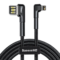 Кабель Baseus Elbow USB - iPhone Lightning Cable Charge 2.4A для зарядки передачи данных 1метр Чёрный