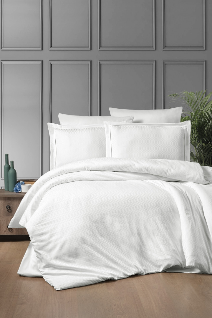 Постільна Білизна First Choice Deluxe Satin Chakers White, фото 1