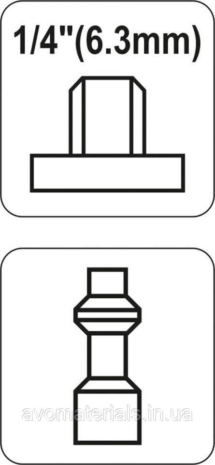 Быстроразъёмное соед. с нар. рез. 1/4" Yato YT-2399 - фото 3 - id-p1328154490