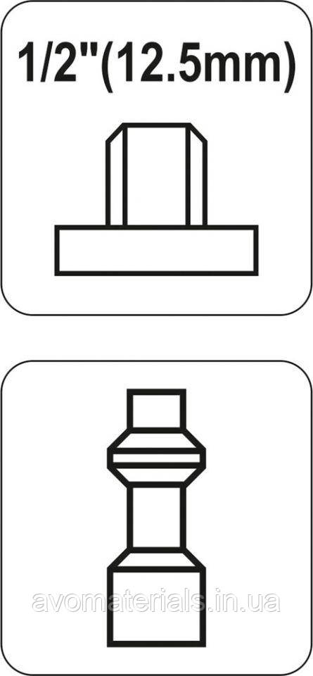 Быстроразъёмное соед. с нар. рез. 1/2" Yato YT-2402 - фото 3 - id-p1328154494