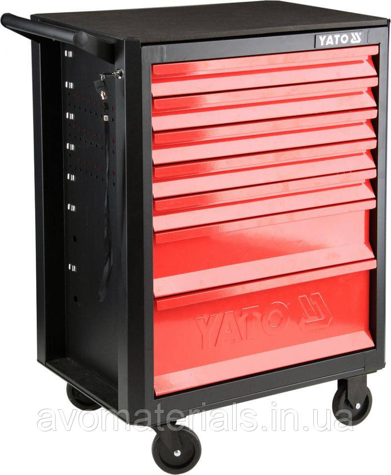 Передвижной шкаф-тележка для инструмента на СТО с 7 выдвижными ящиками Yato YT-09000 - фото 2 - id-p1328158118