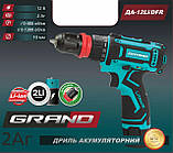 Акумуляторний шуруповерт GRAND ДА-12Li / DFR (знімний патрон), фото 2