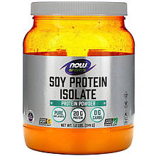 Ізолят соєвого білка NOW Foods, Sports "Soy Protein Isolate" без смакових добавок, у порошку (544 г)