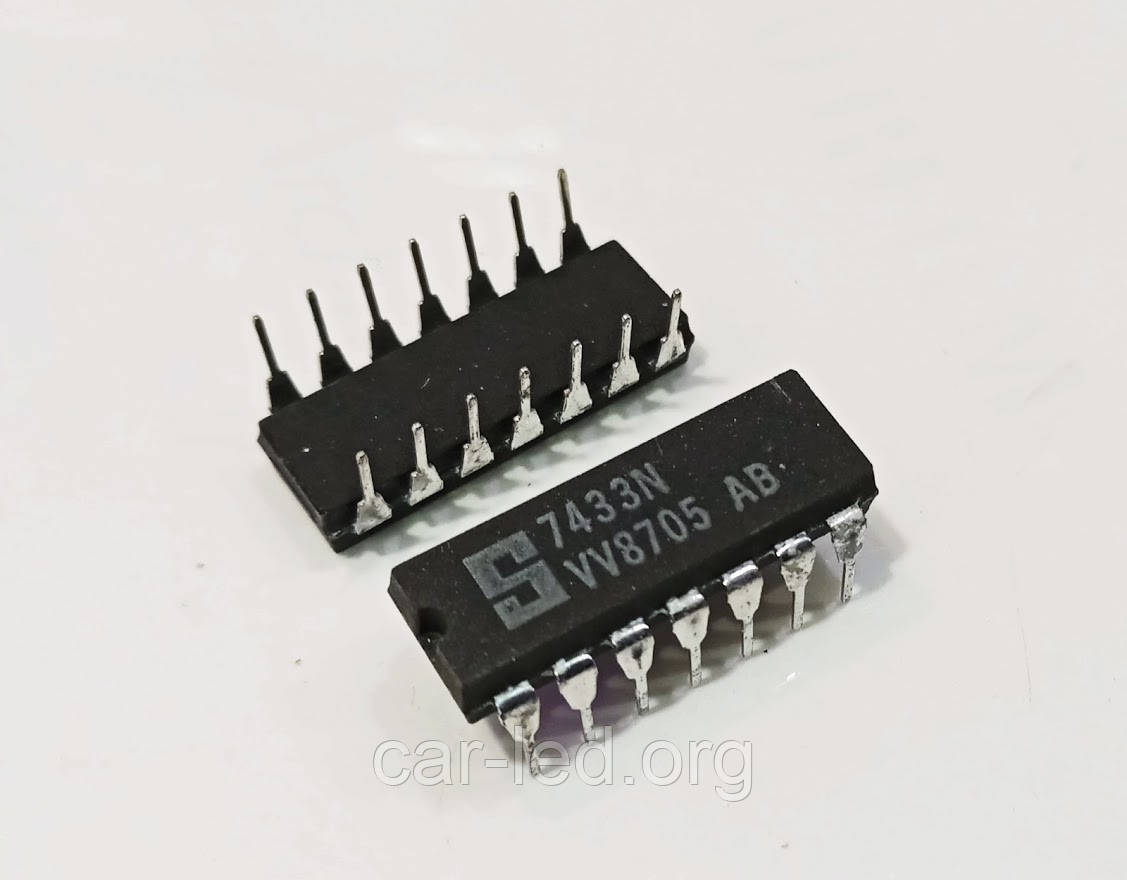 SN7433N Logic Gates Quad 2-вхідні позитивні NOR-буфери з відкритими колекторними виходами 14-DIP, фото 1