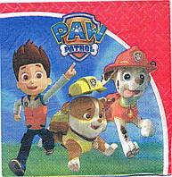 Серветки "Щенячий патруль" паперові сервірувальні з малюнком 20шт-