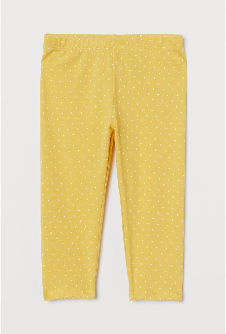 Лосини 3/4 жовті в горошок H&M р.116, 122 см