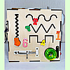 Бизикуб 24*24*24 "Хмарка" на 38 елементів - розвиваючий будиночок, бизиборд, бизидом, бизикубик, фото 3