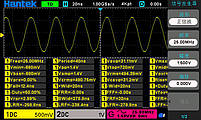 Hantek DSO-2D15 осциллограф 2 х 150 МГц, виборка: 1ГВ/с, пам'ять: 8Mpts, декодування: I²C, SPI,  RS232/UART,, фото 7