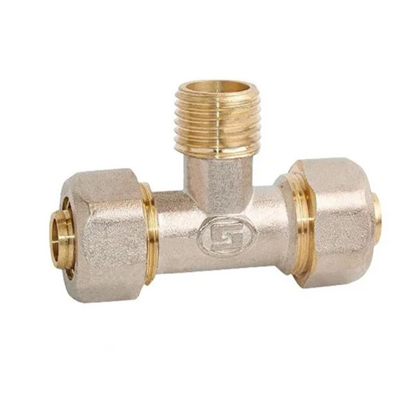 Трійник із зовнішнім різьбленням Gross 16х1/2х16