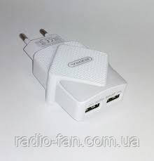 Мережеве заряджання 2.4 А для мобільних пристроїв EZRA HC-25 2 USB