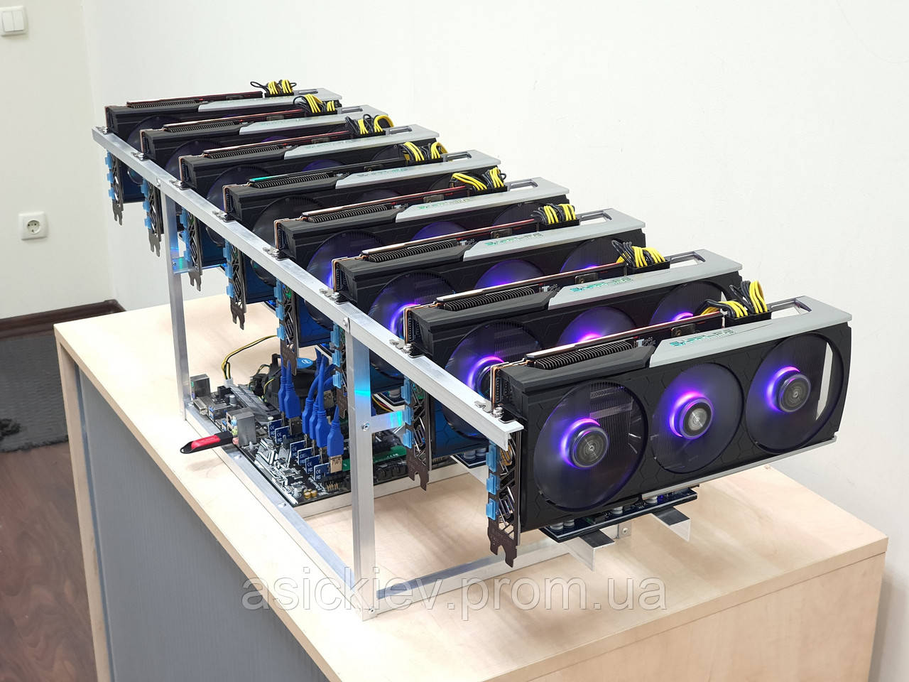 450 Mh/s Майнінг ферма на відеокарти Sapphire Rx 5700 Xt Nitro+