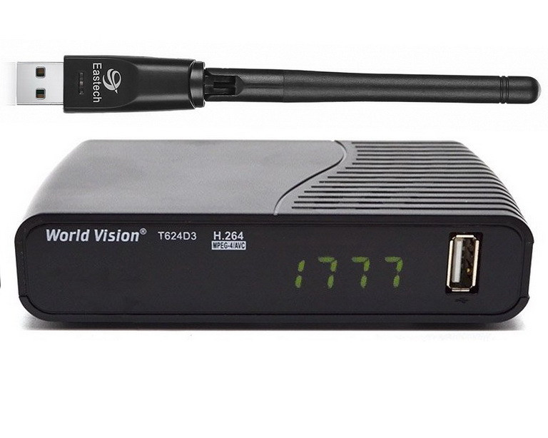 Тюнер Т2 World Vision T624D3 Internet + Wi-Fi адаптер, фото 1