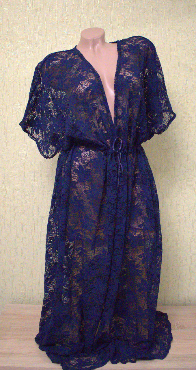 Пляжний жіночий халат-туніка, домашній сексуальний халат для жінок. Великий розмір 72-74