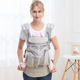 Рюкзак-слінг сумка кенгуру для перенесення дитини Baby Carriers 3-16 місяців 4 положення блакитний