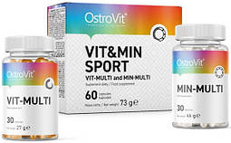 Вітаміни та мінерали OstroVit — Vit & Min Sport (60 капсул)