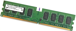 Оперативна пам'ять Micron DDR2 2Gb 800MHz PC2-6400U 2R8 CL6 (MT16HTF25664AY) Б/В