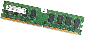 Оперативна пам'ять Micron DDR2 2Gb 800MHz PC2 6400U 2R8 CL6 (MT16HTF25664AY) Б/В