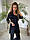 Жіноча велюрова піжама четвірка S чорний, фото 5