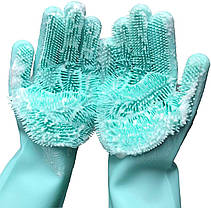 Рукавички для миття посуду із щіткою KITCHEN GLOVES, фото 4