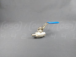 Кран кульовий нержавіючий AISI304 ДУ8 1/4" ВР-ЗР (трубна пряма) двоскладовий муфтовий повнопрохідний