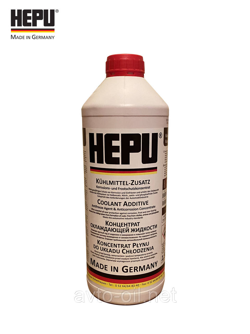 Антифриз концентрат HEPU G12 (червоний) 1.5 л