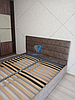 Ліжко двоспальне МК-3, двоспальне ліжко з м'яким узголів'ям для спальні MegaMebli, фото 8