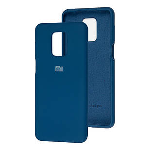 Чехол Silicone case full для Xiaomi Redmi Note 9 Pro Max Blue