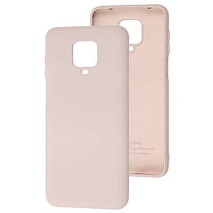 Чехол Silicone case full для Xiaomi Redmi Note 9 Pro Max Pink Sand