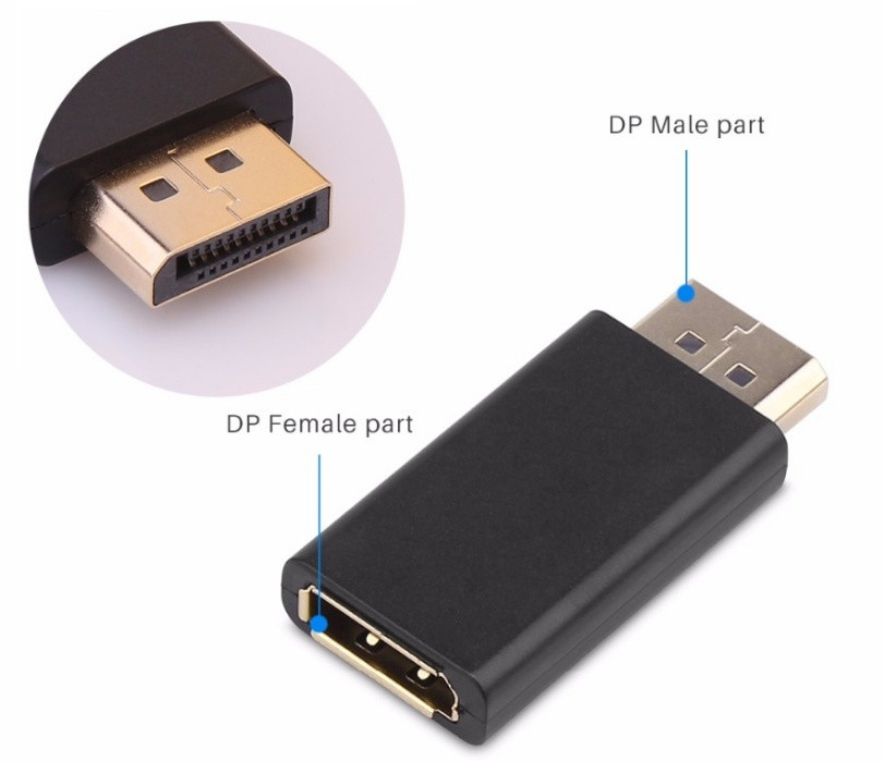 Подовжувач Перехідник DisplayPort на DP Адаптер Display Port Конвертер