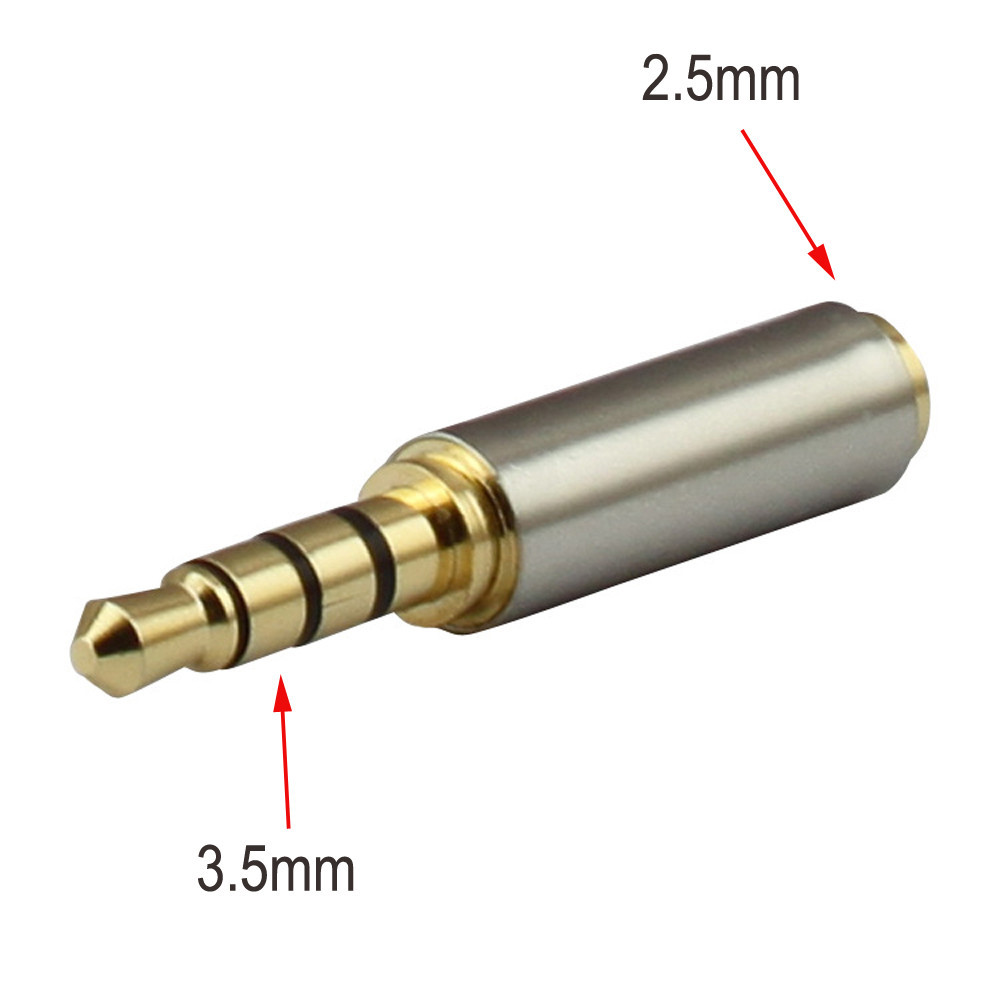 Перехідник на Навушники 2,5 мм до 3,5 мм Адаптер Штекер